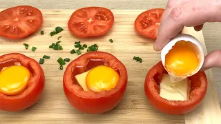 Just put an egg in a tomato and you will be amazed! Breakfast recipe # 35