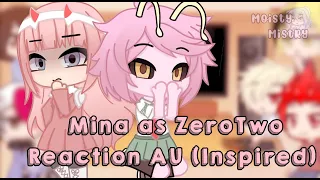 Mina as Zero Two || BNHA / MHA || Reaction video || Gacha Club || AU