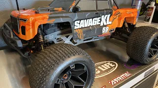 New HPI Savage XL 5.9 RIPPING !!!! (WITH BIG RED .28 ENGINE)