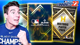 WE PULLED A SUPREME PLAYER! New Historic Player Pack Opening! -  MLB 9 Innings 22