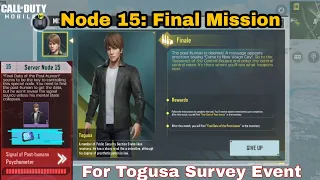 Node 15: Final Mission in Togusa Survey Event Cod Mobile