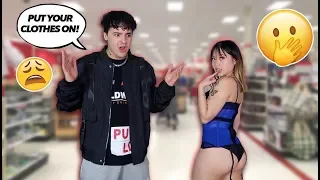 Wearing LINGERIE In PUBLIC To See How My BOYFRIEND Reacts! *GONE WRONG*