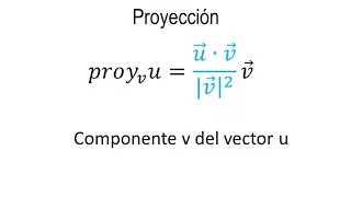 Proyección de un vector sobre otro