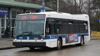 MTA NYCT Bus: On Board Nova Bus LFS [#8121] S74 Bus From St. George to Bricktown Mall [FULL ROUTE]