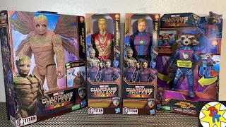 Guardians of the Galaxy Vol. 3 Titan Heroes Groot Adam Warlock Star-Lord Outrageous Rocket Hasbro