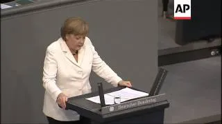 Chancellor Merkel briefs parliament on EU summit