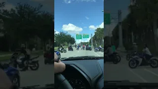 Dirt Bike Gang in Miami Shutdown freeway.