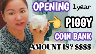 OPENING PIGGY COIN BANK | IPON COIN CHALLENGE 2021 | IYACHE & MOM