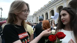 Беларусь, Хабаровск и Куштау - акция солидарности в Санкт-Петербурге. Как это было?