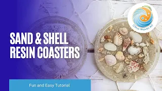 Sand & Shell Resin Beach Coasters Tutorial
