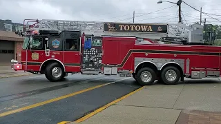 Totowa, NJ Fire Department Rescue 4, Truck 1, & Engine 971 Responding