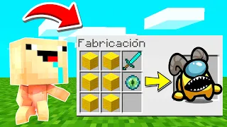 ¿BEBE NOOB CRAFTEA UN AMONG US en MINECRAFT? 😂🔪 MINECRAFT TROLL ROLEPLAY