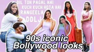 I recreated 90s famous iconic Bollywood fashion looks(DDLJ, Rangeela, Ishq, KKHH, Dil toh pagal hai)