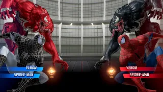 Venom & Red Spider Man VS Red Venom & Black Spider Man - Marvel vs Capcom Infinite