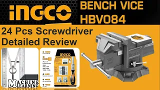 5: ingco 4" Bench Vice - HBV084 and 24 Pcs Screwdriver - HKSDB0248 in  Urdu/ Hindi #Benchvice #ingco