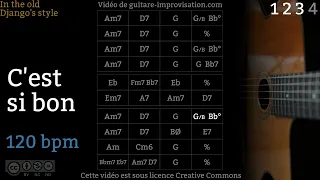 C'est Si Bon (120 bpm) : Gypsy jazz Backing track / Jazz manouche