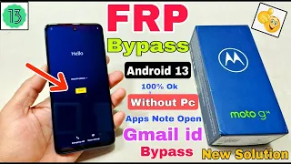 All Motorola Android 13 Frp Bypass | Moto G14 Google Account Bypass Without Pc Security Patch 2024