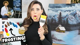 I Tried Following A Bob Ross Tutorial Using FROSTING! - Part 2