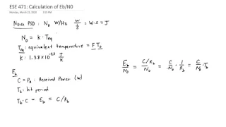 ESE 471 Calculation of EbN0