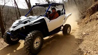 RIDING THE YXZ1000 ON HATFIELD MCCOY TRAILS | NEW TRINITY STAGE 5 EXHAUST (so much power it breaks)