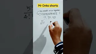 Vowels occur together in INDEPENDENCE🎯📝|Permutation & combination🔥🎯 #shorts #ytshorts #mronkoshorts