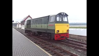 Ffestiniog & Welsh Highland Railway: The Diesel Locomotive is 'Vale of Ffestiniog' at Porthmadog.