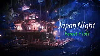 JAPAN Night: Gentle Rain Lofi Mix 🌧 Calm Down, Stop Overthinking, and Relax with Hip Hop Beats