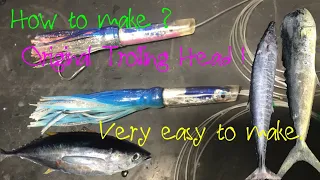 Make your own marlin lures?How to make Trolling head.Very easy to make.