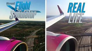 Microsoft Flight Simulator (MSFS 2020) vs Real Life | Landing in Budapest HUN (BUD)