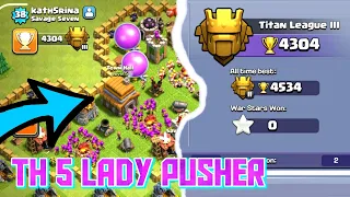 She is Awesome Yaar😍 Town Hall 5 Titan League...!!! Clash of Clans - COC