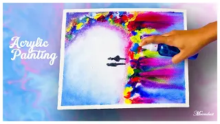Simple Abstract Painting| Couple| Rainbow Of Feelings