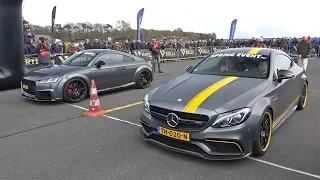 RENNtech Mercedes-AMG C63S Edition1 (745HP) vs  Audi TT RS Plus (650HP)