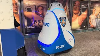 NYPD Robocop at Times Square Subway Station NYC