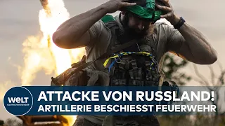 PUTINS KRIEG: Feuerwehrleute unter Artillerie-Beschuss! Russland startet neue Angriffe in Donezk