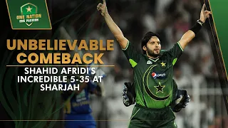 Unbelievable Comeback! Shahid Afridi's Incredible 5️⃣-3️⃣5️⃣ at Sharjah | Pakistan vs Sri Lanka 2011