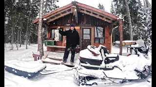 Remote Off Grid Cabin Renos Baked Rabbit And Lots Of Snow Episode #28  Part 1