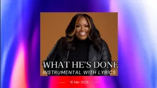 What He's Done - Tasha Cobbs Leonard (Acoustic Instrumental with Lyrics)