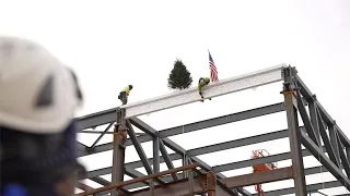 UConn Hockey Holds Topping-Off Ceremony for New Arena