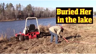 Stuck in the Mud while doing a Review on Ventrac tractors