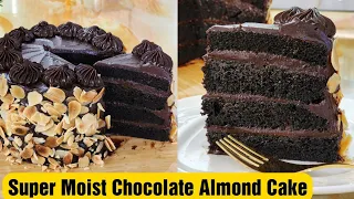 Super moist chocolate cake that melts in your mouth| Chocolate Almond Cake| Bake N Roll