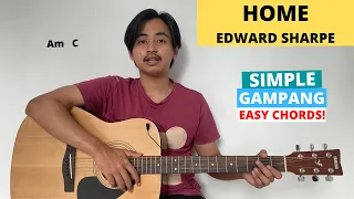 EASY GUITAR CHORDS (Home - Edward Sharpe/Edith Whiskers) (Guitar Tutorial) Simple!
