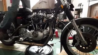 Kickstart Conversion 08 - First Fire Up. 1979 AMF Harley-Davidson XLH1000 Ironhead Sportster