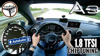 2013 Audi A3 1.8 TFSI (CHIP 240 KM) | V-MAX. Próba autostradowa. RACEBOX 100-200 km/h