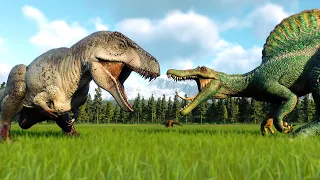 ALL CARNIVORE AND HERBIVORE DINOSAURS BATTLE ROYALE IN BIOSYN SANCTUARY - Jurassic World Evolution 2