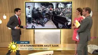 Lövfen akut till sjukhus - vem styr om regeringschefen inte kan arbeta? - Nyhetsmorgon (TV4)