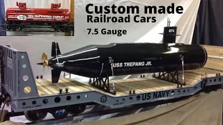 Back yard rail cars… Custom Built Train Cars 7.5 gauge