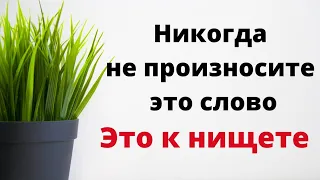 Никогда не произносите это слово. Оно притягивает только нищету.