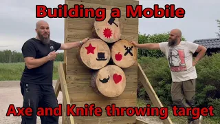 DIY - Building your own mobile AXE and KNIFE THROWING target!