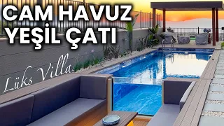 🇹🇷94 CAM HAVUZ / Yeşil Çatı  Satılık Lüks Villa Ev  Turu  Kuşadası Soğucak