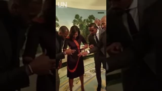 LeBron James and the Cavaliers do the Mannequin Challenge at White House with Michelle Obama